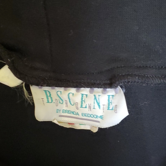 Vintage 90s Portrait Wrap Collar LBD - Picture 4 of 6